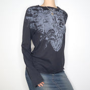 Grunge Graphic Long Sleeve Tee (Large) 