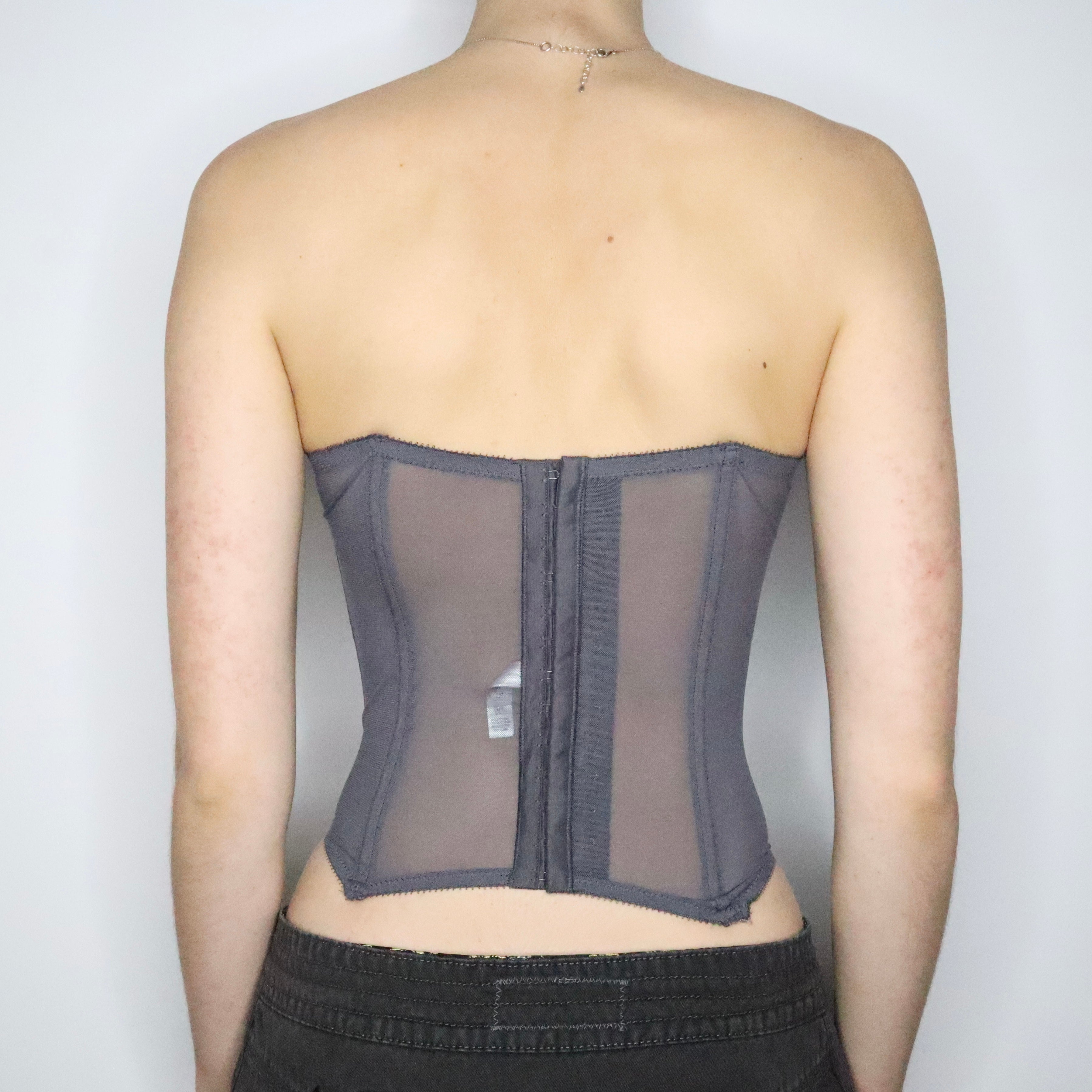 Gray Mesh Bustier (36D/38C)