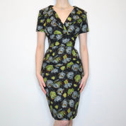 Abstract Print Sheath Dress (S)