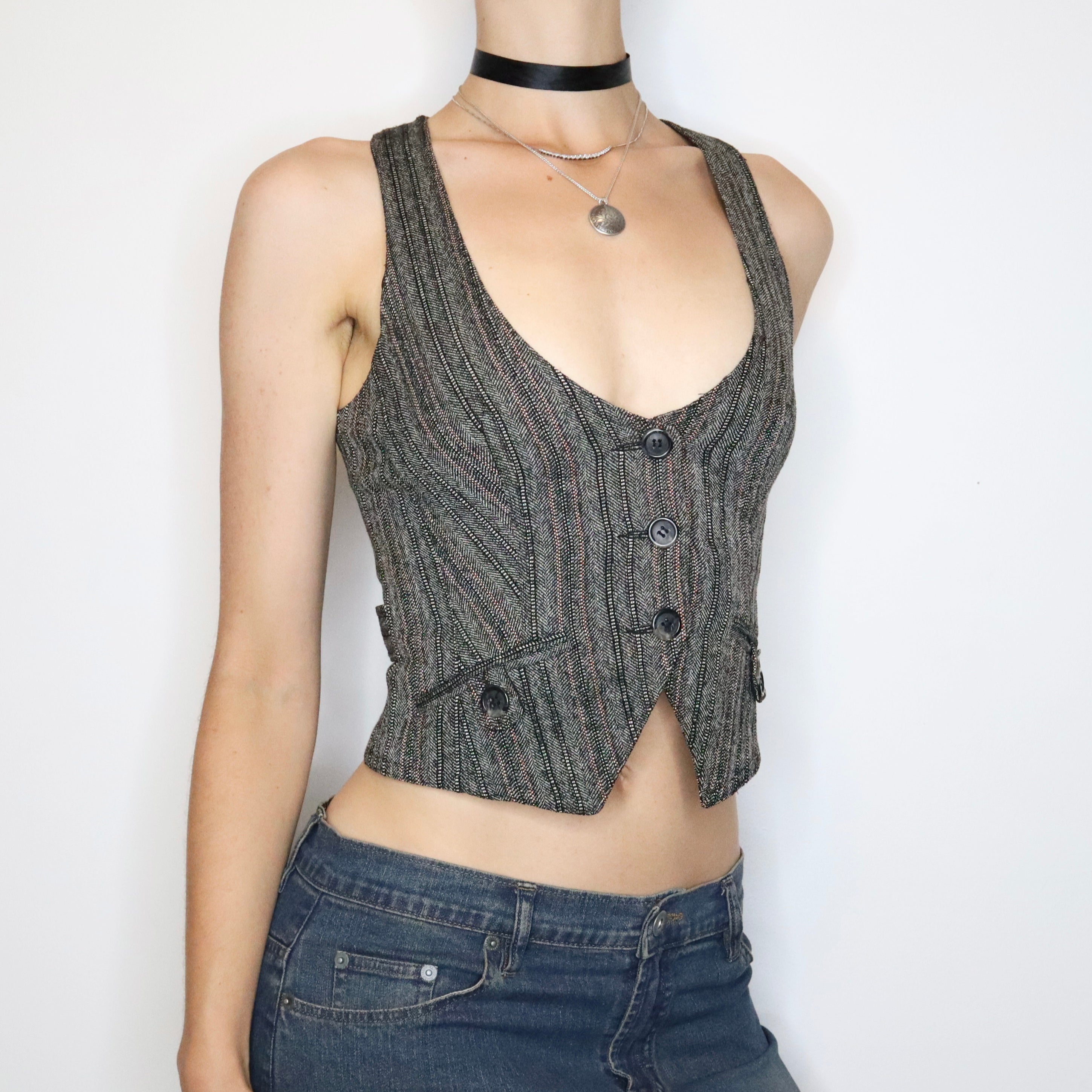 Tweed Waistcoat Vest (Small) 