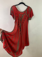 Red hot midi dress