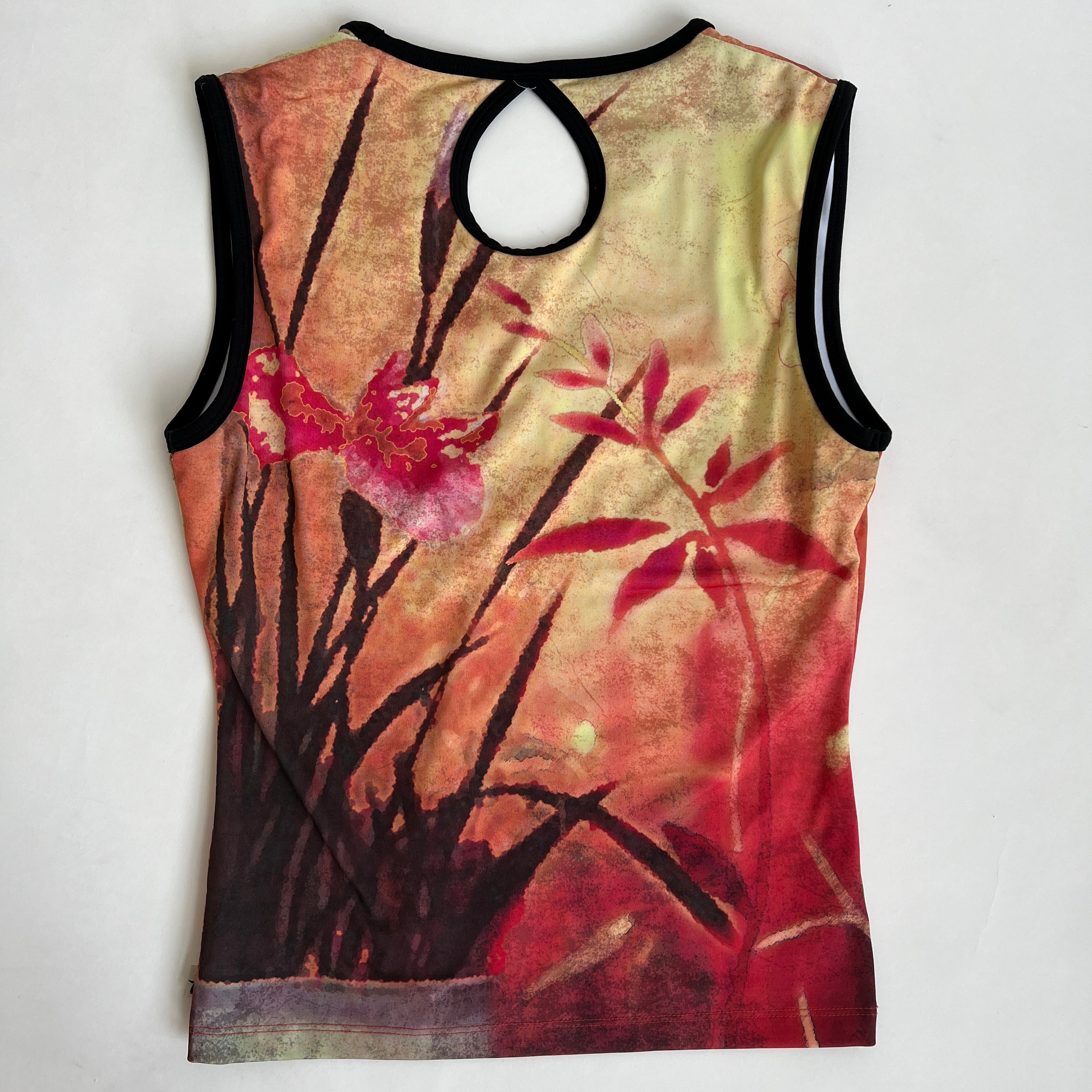 Vintage print workout tank L