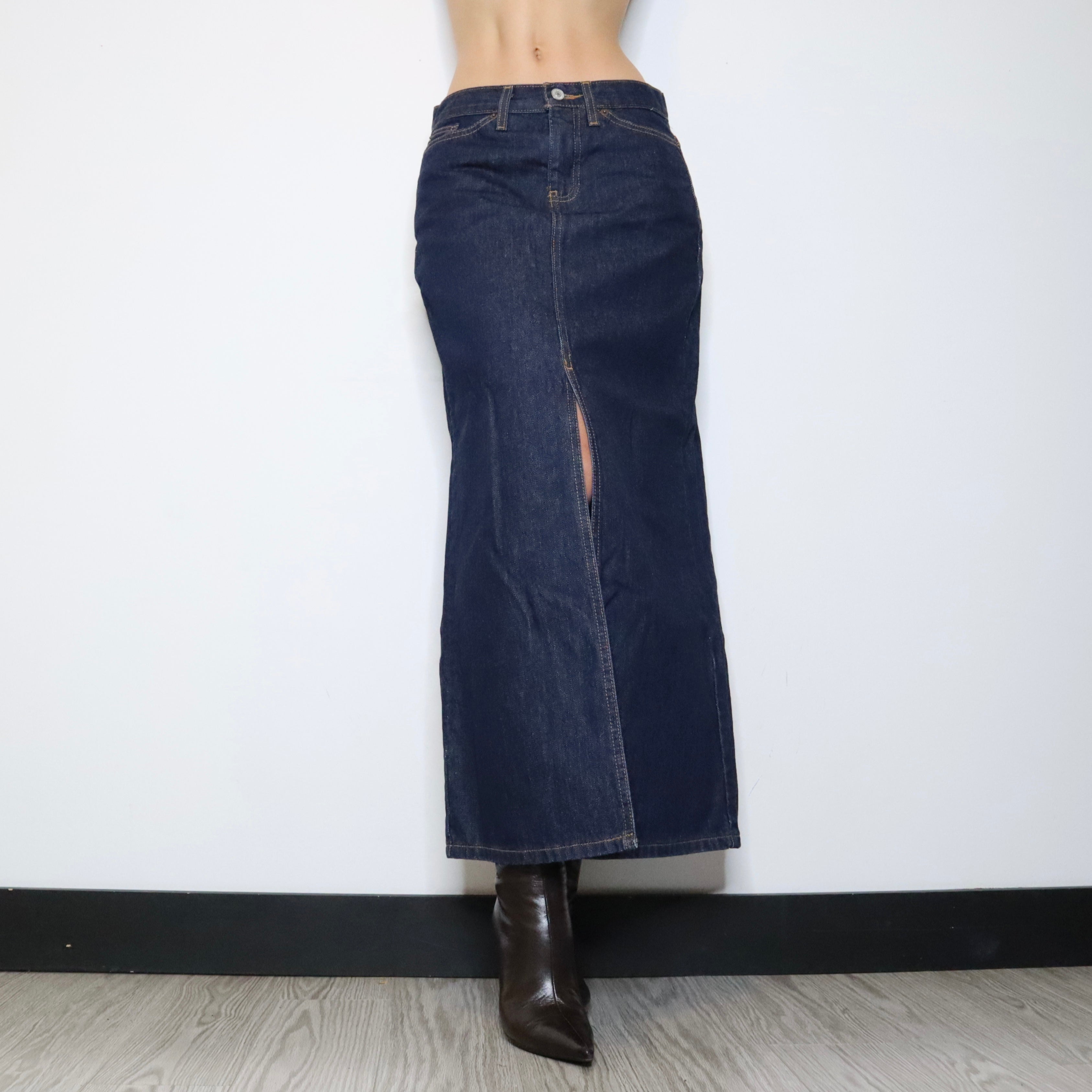 Denim Maxi Skirt (S-M) 