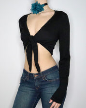 Black Beaded Bolero (Medium) 