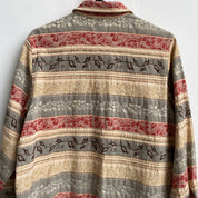 Woven floral stripe shirt