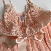 00s Peach lace pleated babydoll (S)
