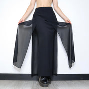 Black Slit Maxi Skirt (Small)