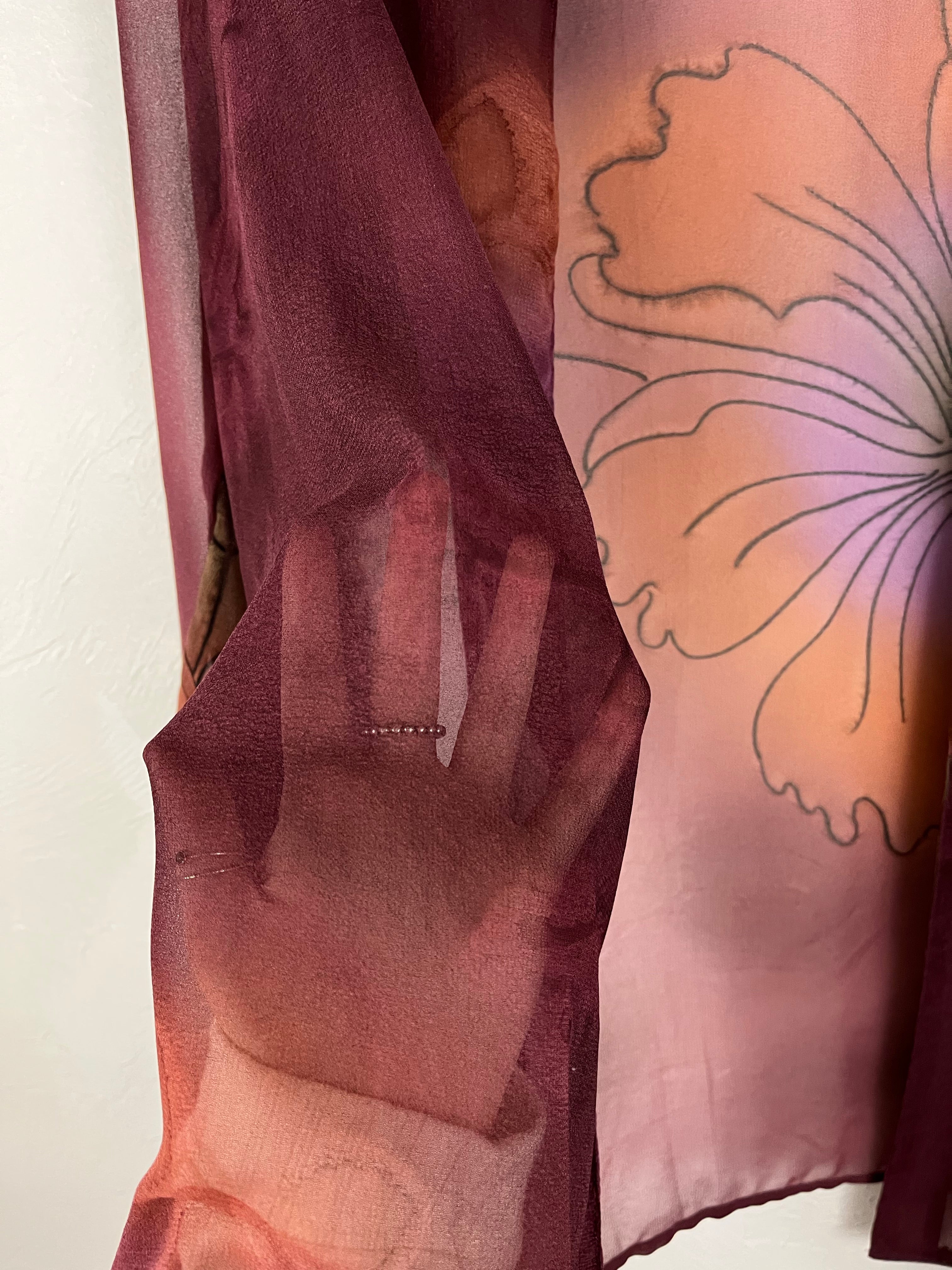 Sheer plum top