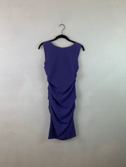 Periwinkle fitted midi dress