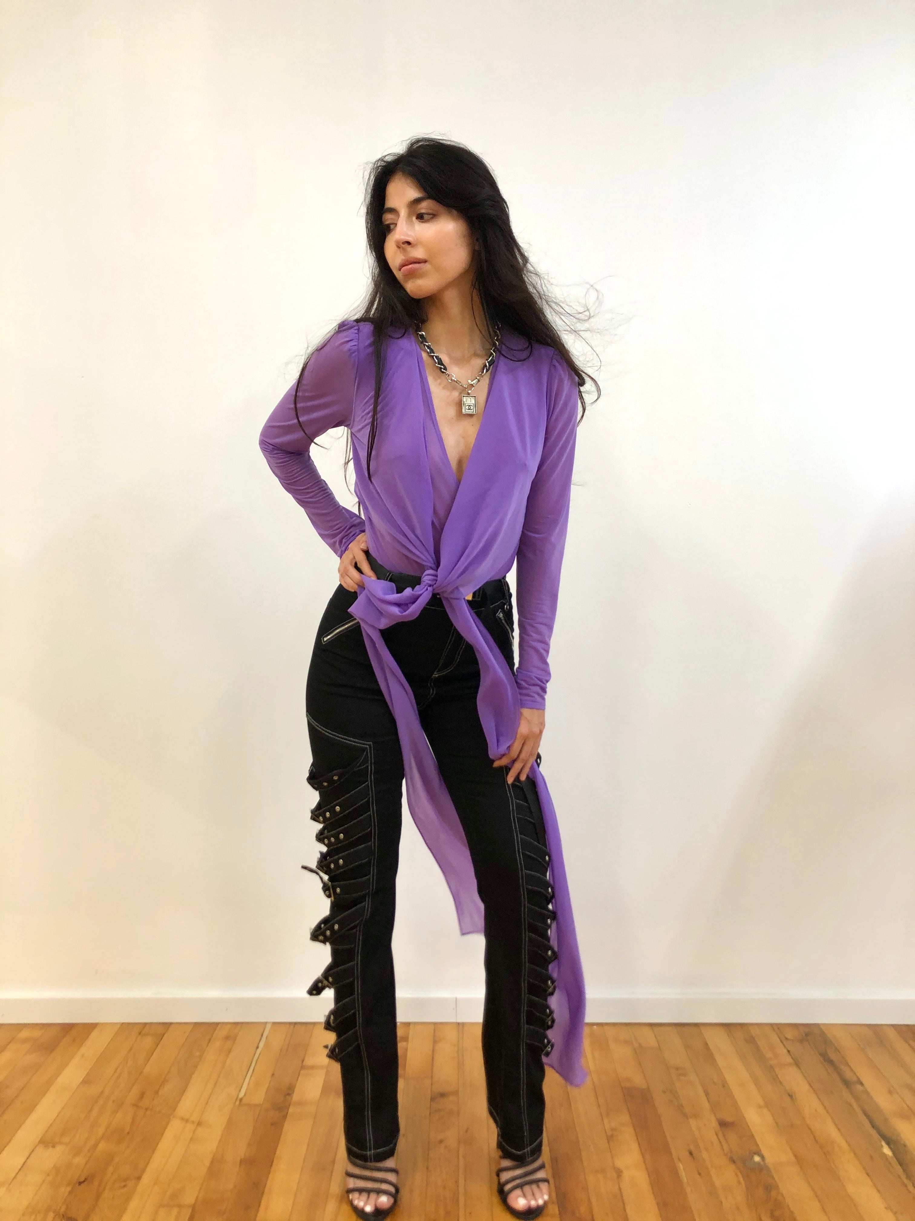 Diane Von Furstenburg Tie Bodysuit