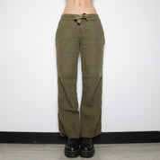 Baggy Green Linen Pants (Small)