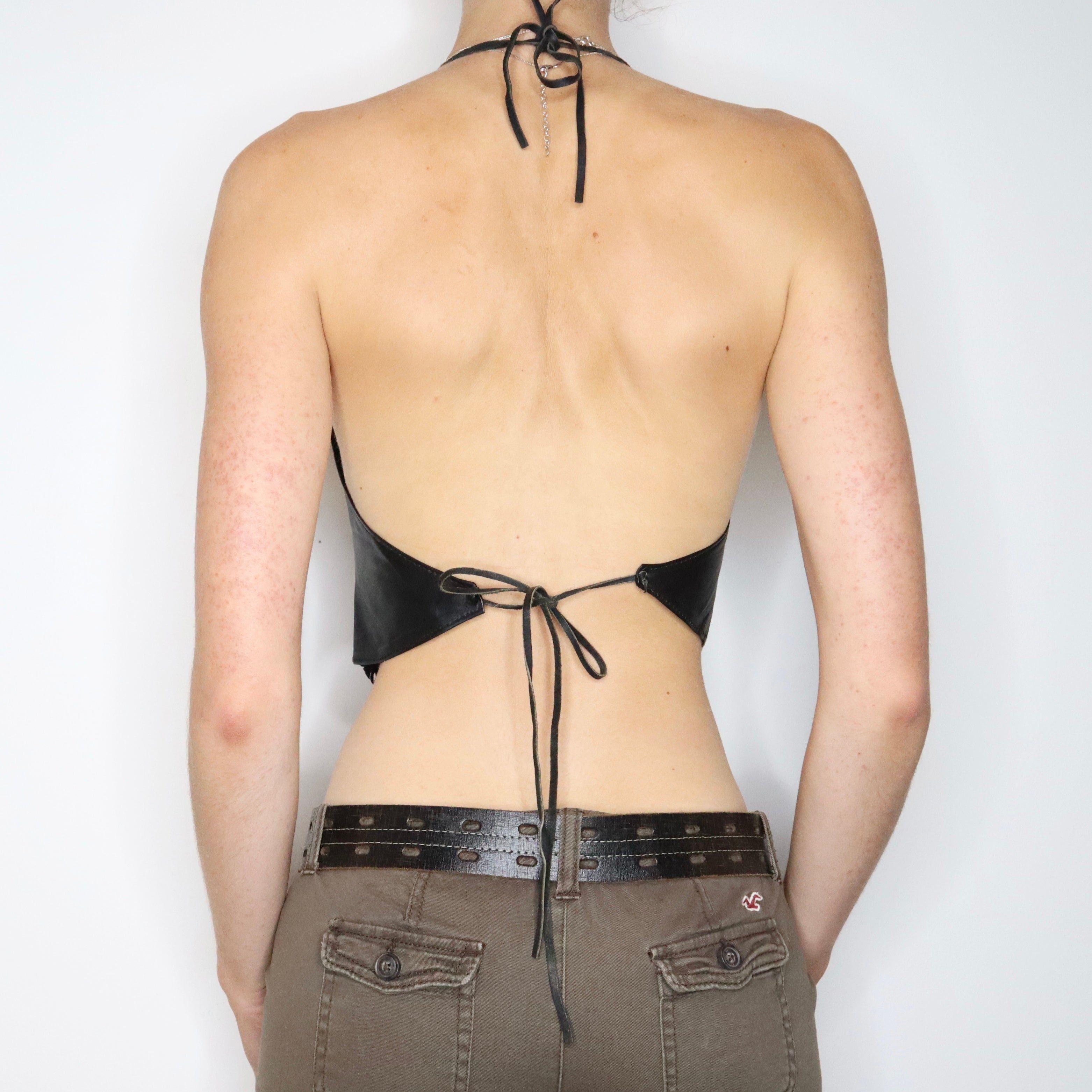 Harley Davidson Leather Halter Top (XS-M) 