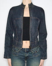 Guess Zip Up Denim Jacket (Small) 