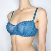 French Teal Lace Bra (34D)