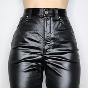Black Liquid Satin Pants (M-L)