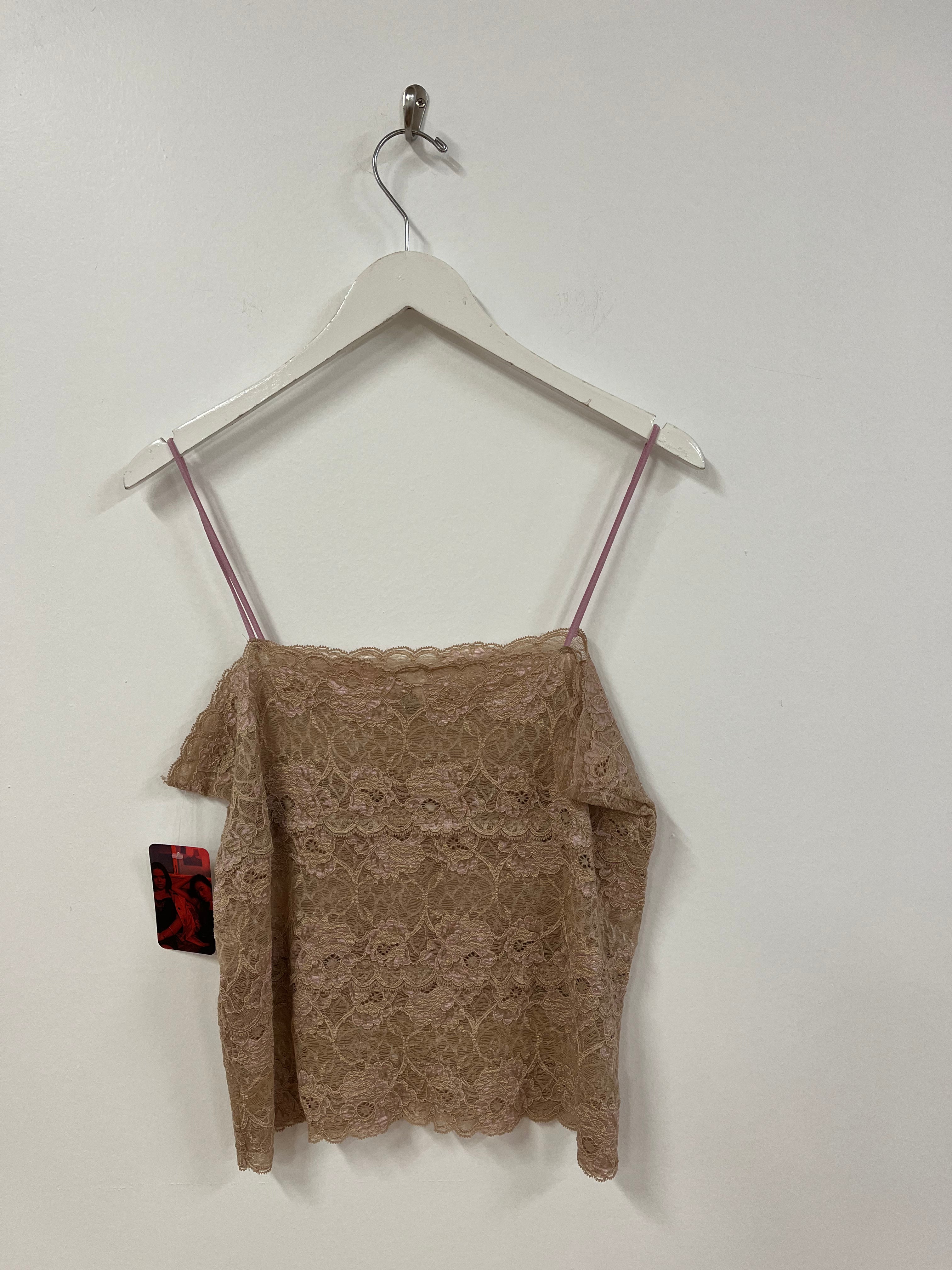 Nude blush string tank