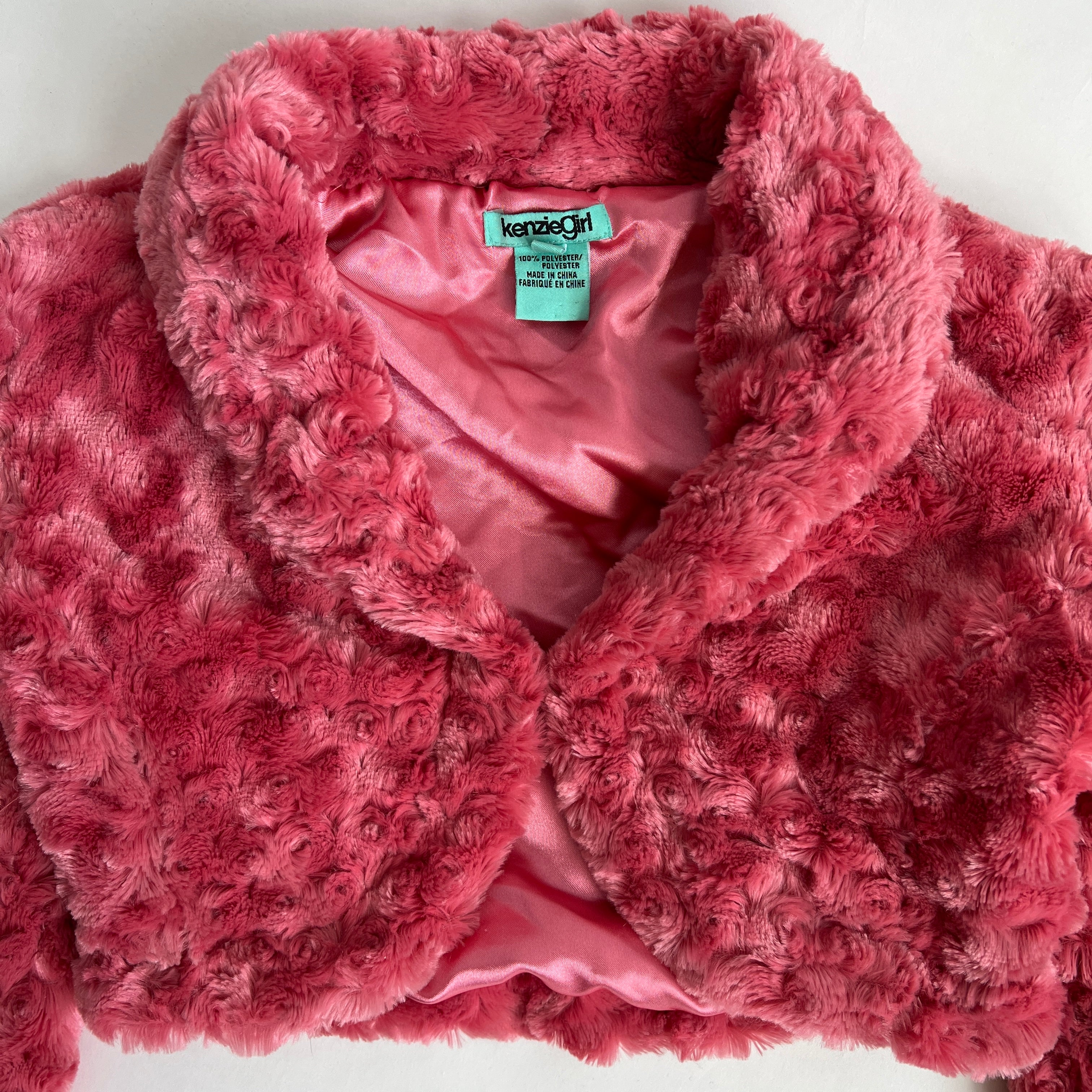 Faux pink cropped jacket xs/s