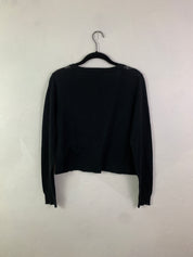 Black cropped cardigan