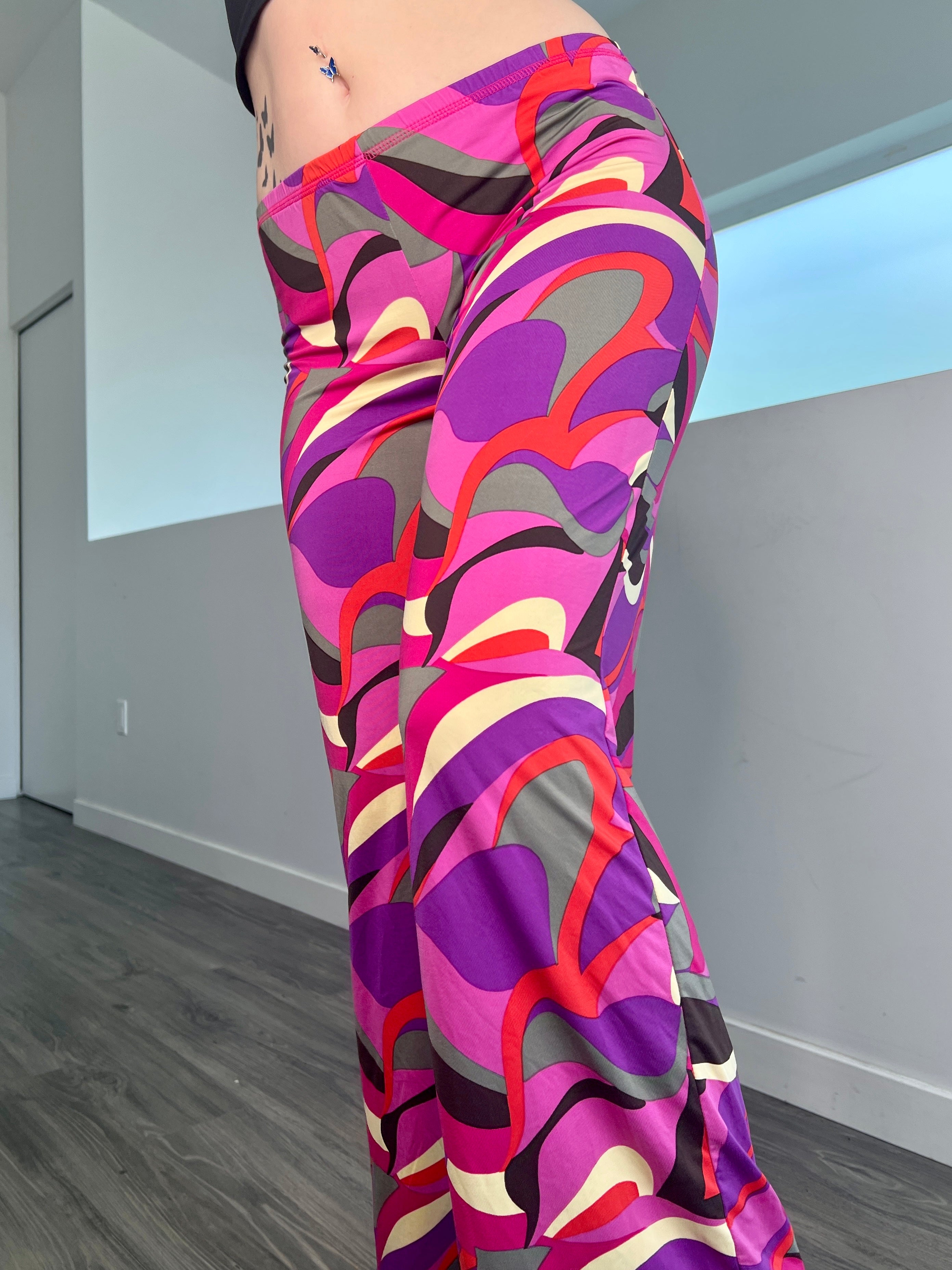 Psychedelic Swirl Flare Pants