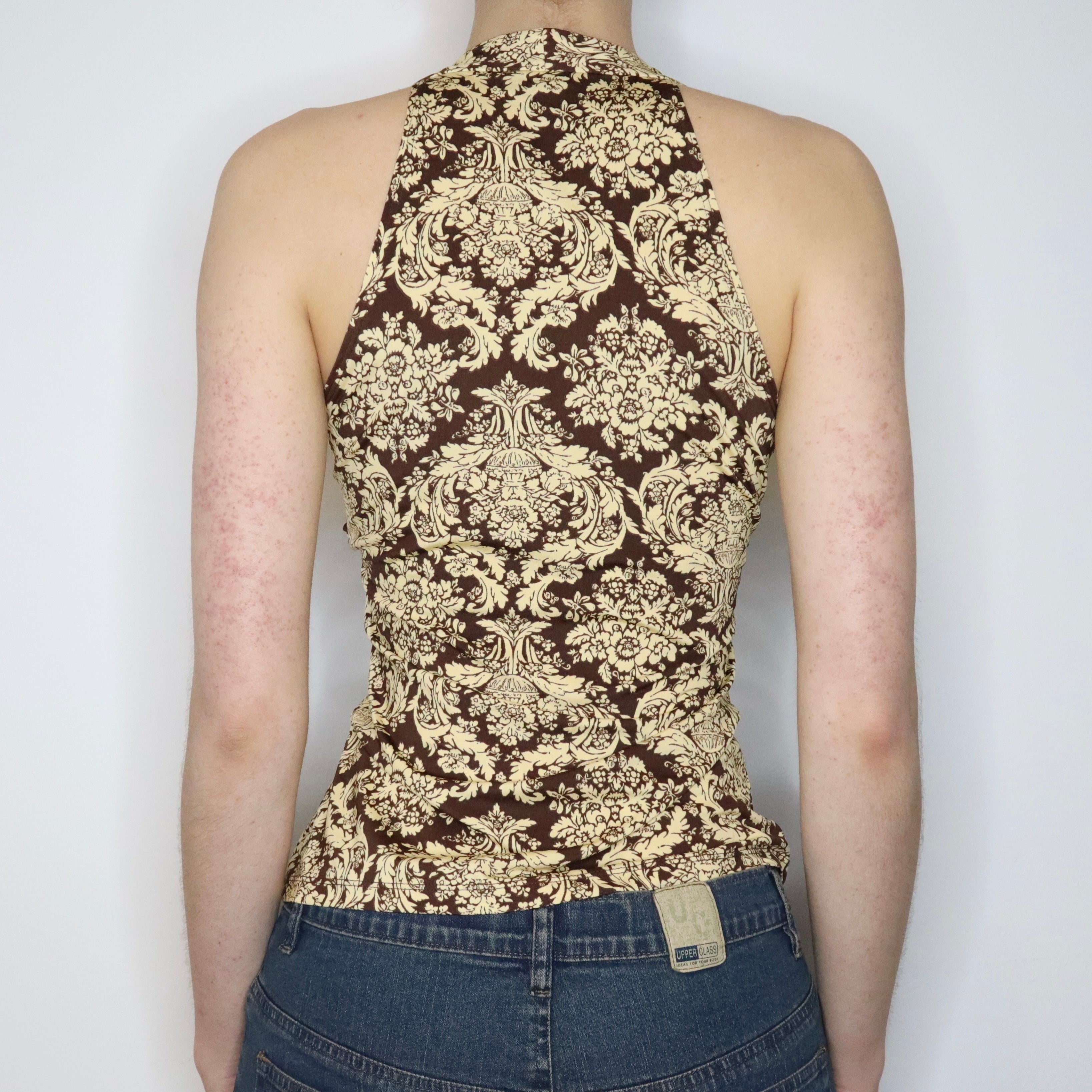 Brocade Beaded Tank Top (S-M) 
