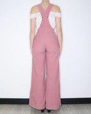 70s Pink Corduroy Overalls (S)