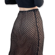 Fishnet knit skirt