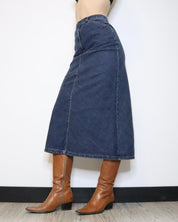 Denim Maxi Skirt (Small) 