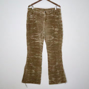 Brown Lace Up Flare Pants (XXL-XXXL)