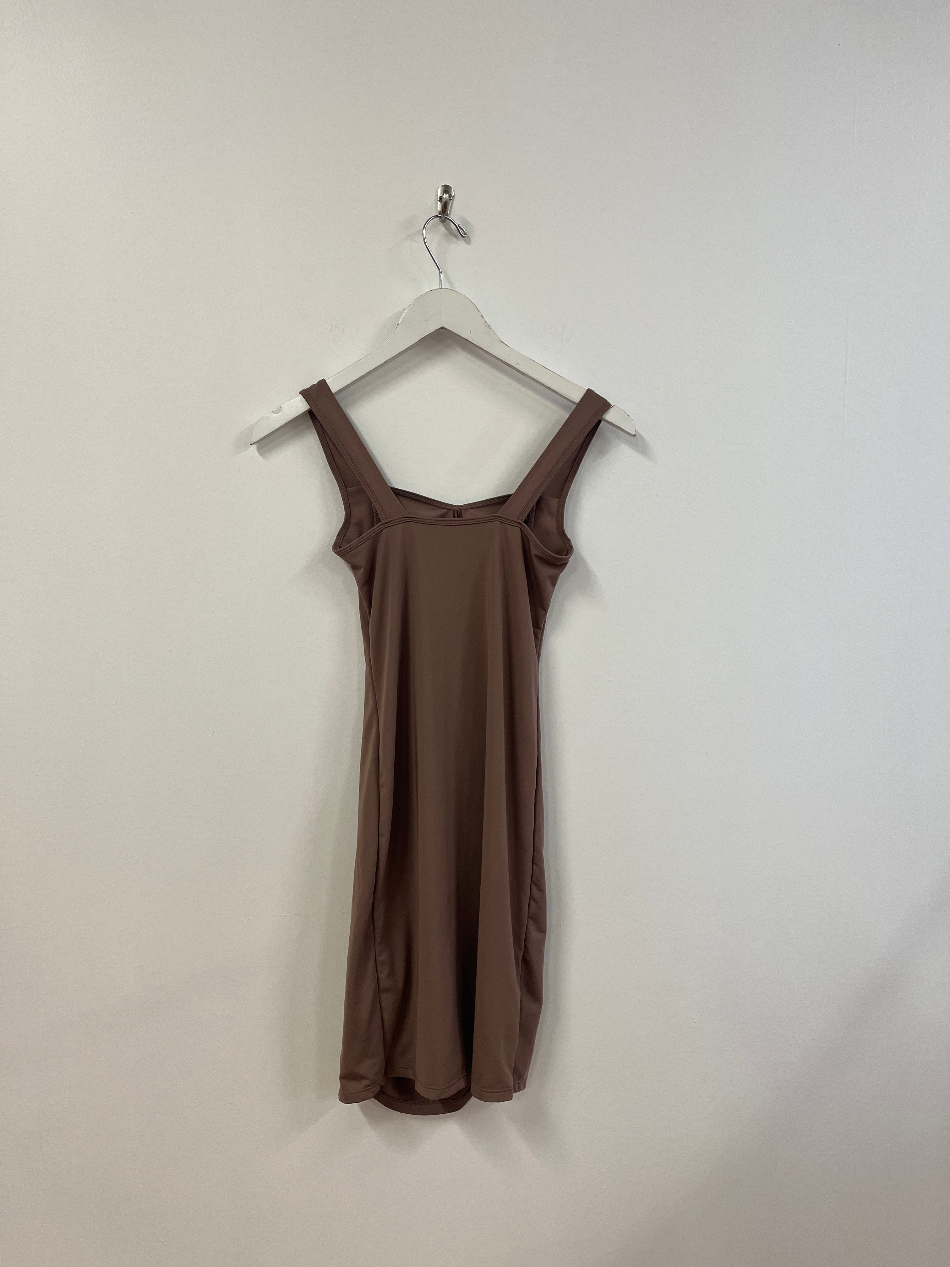 Mocha ruched midi