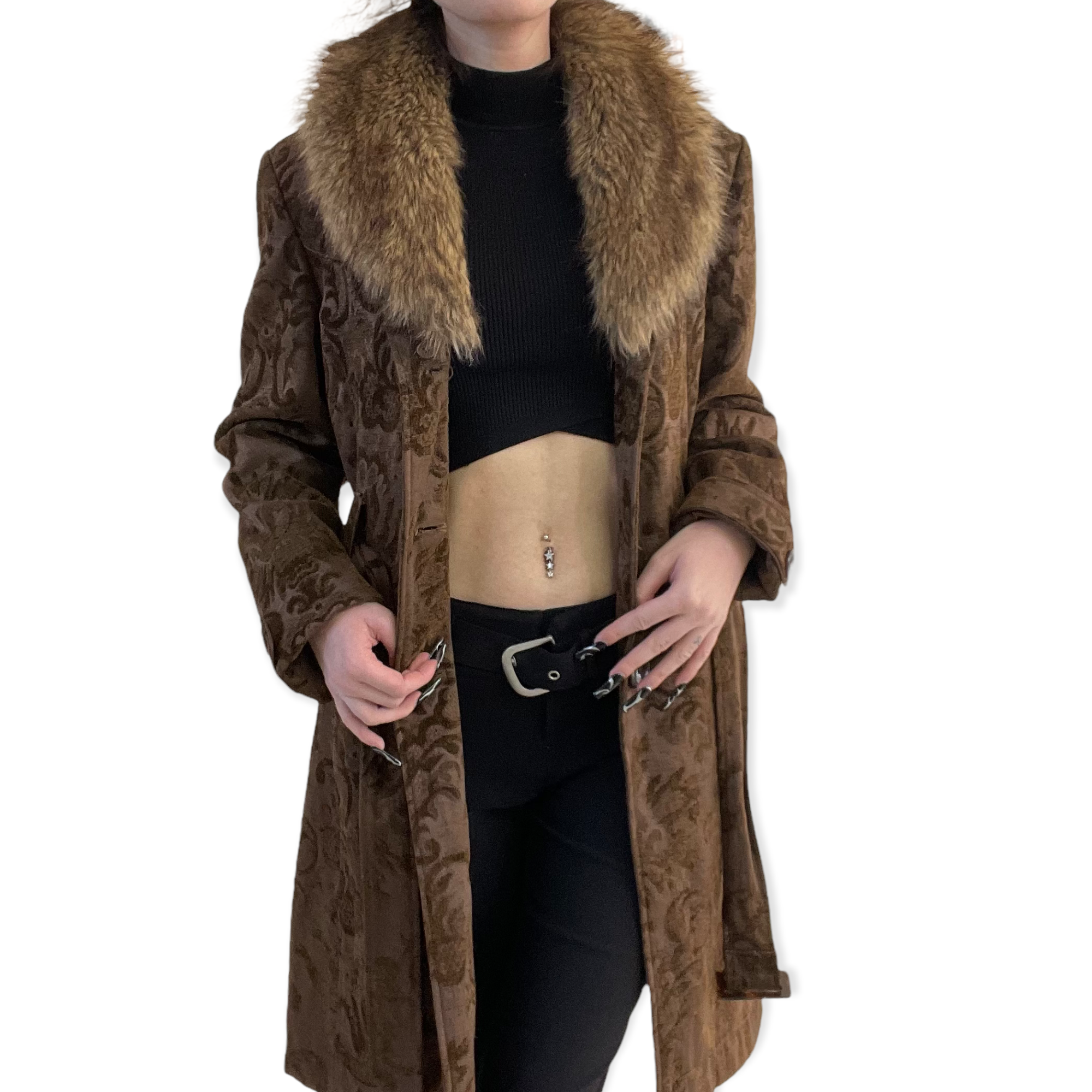 Vintage fur trench