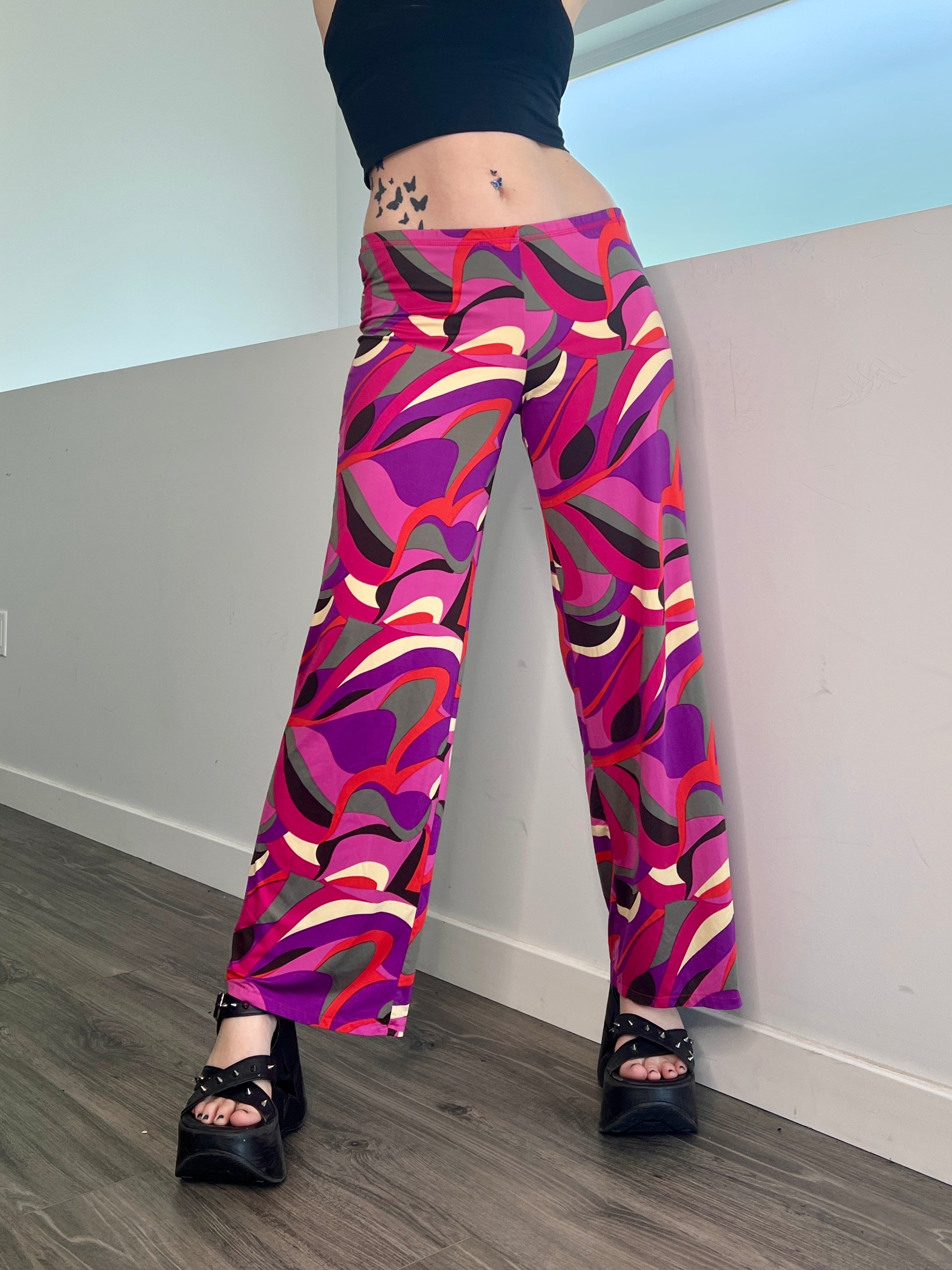Psychedelic Swirl Flare Pants