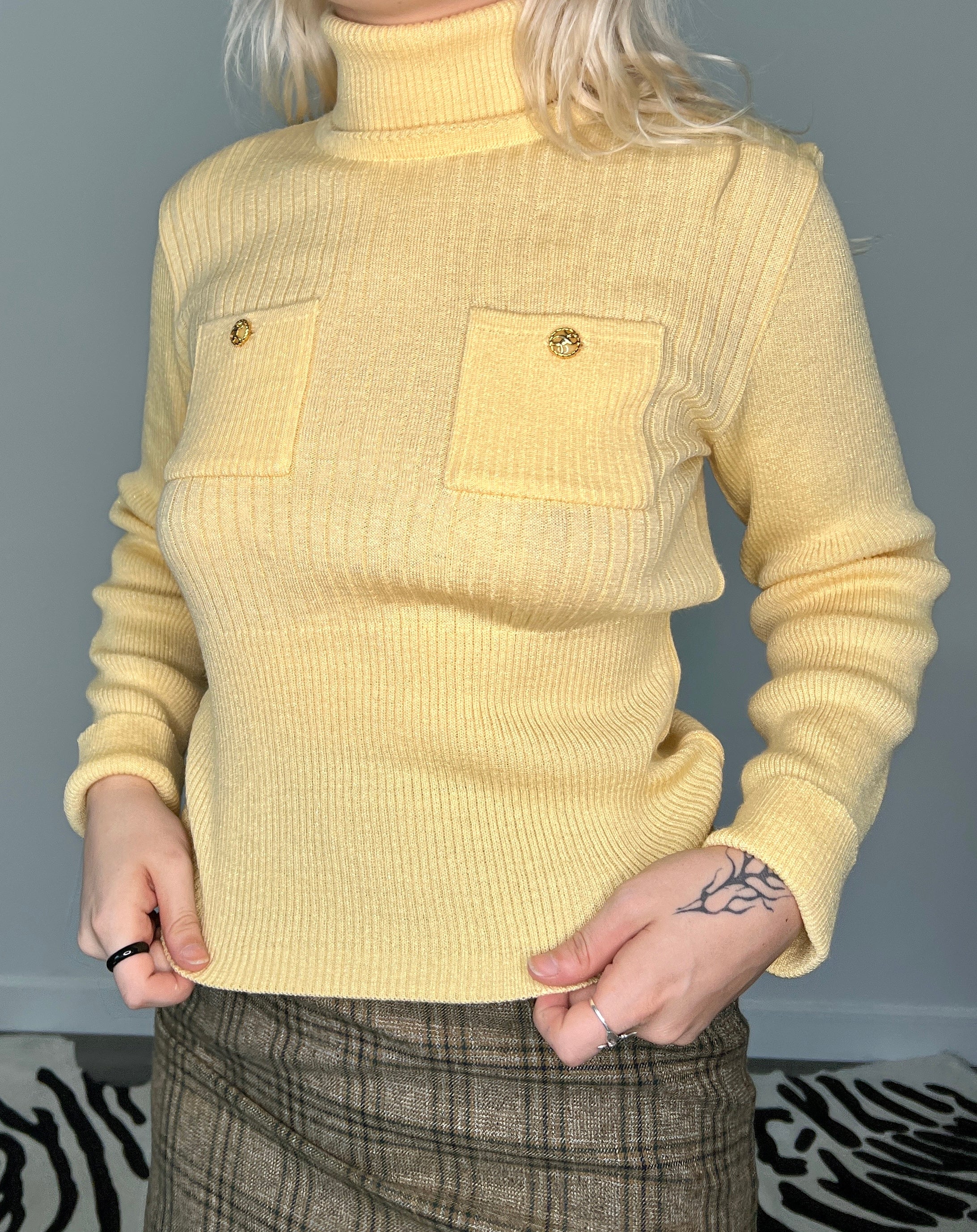 Vintage Style Turtleneck Sweater