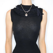 Black Sleeveless Knit Top (Small) 