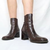 Italian Brown Ankle Boots (7.5 US/39 EU)
