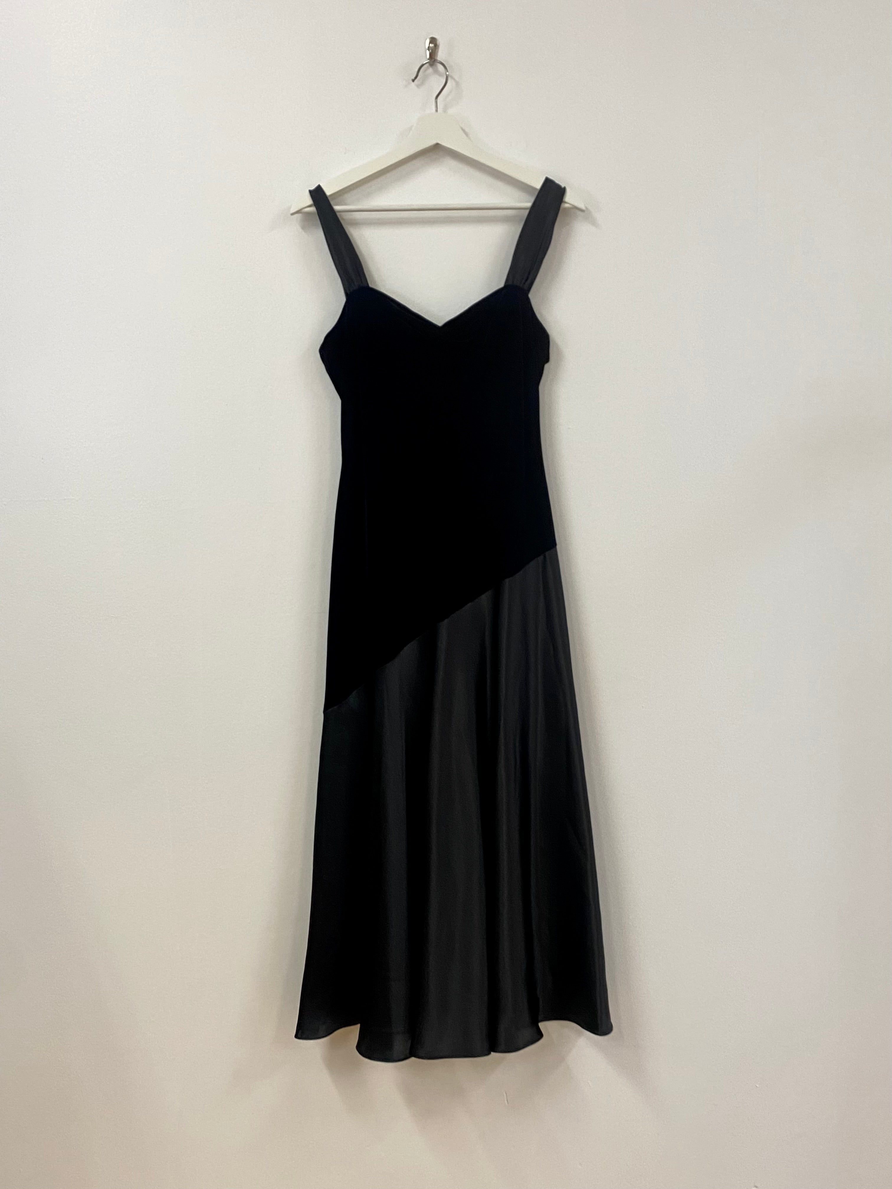 Black Velvet and Silk Dress