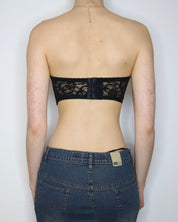 Strapless Black Lace Bustier Bra (M-L) 