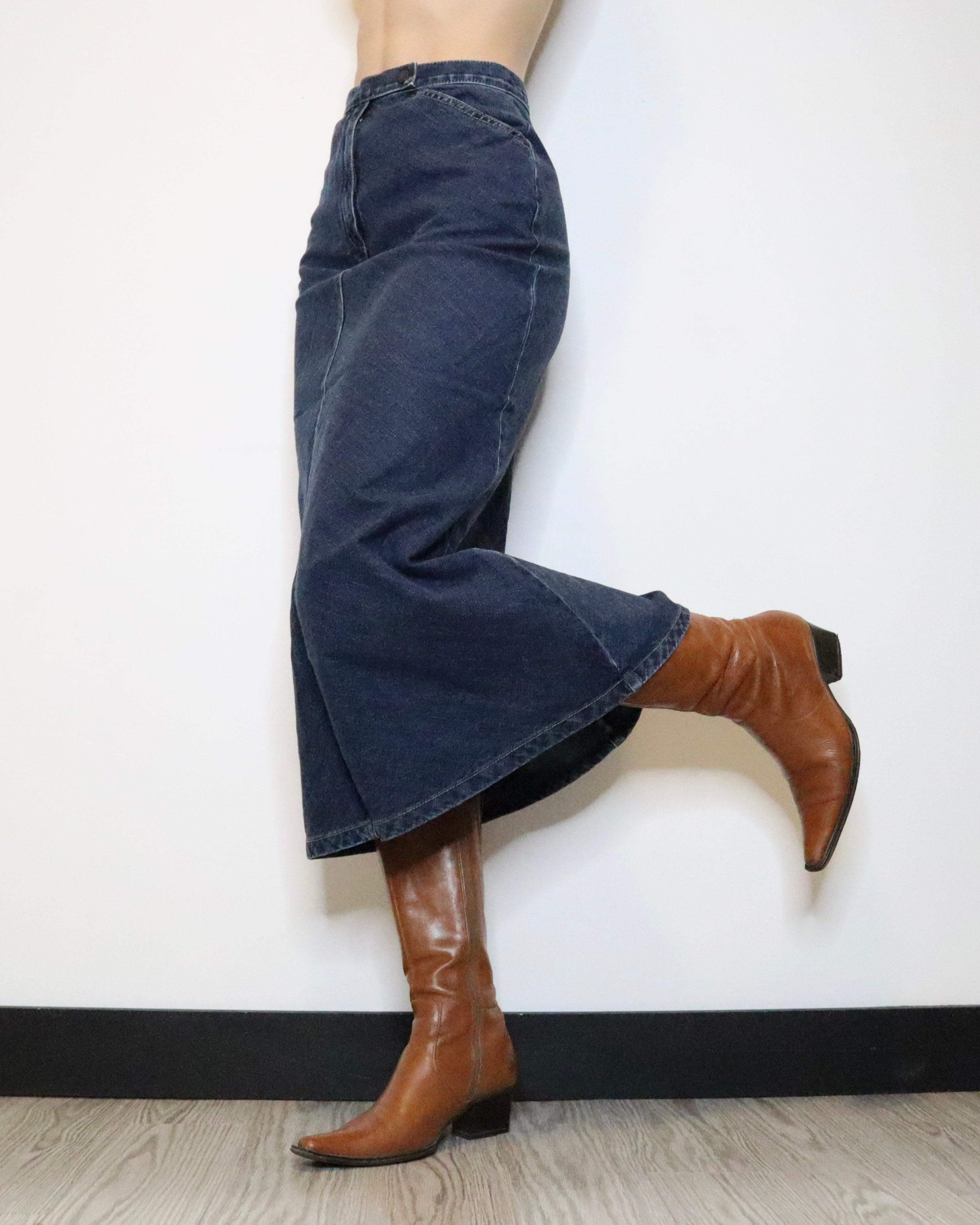 Denim Maxi Skirt (Small) 