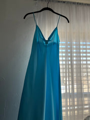 Liquid baby blue silk