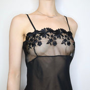 Black See Through Slip Dress (S-M) 