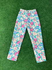 Vintage Floral High Waisted Jeans