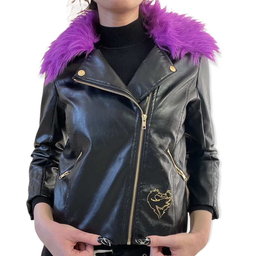 Disney faux fur leather jacket