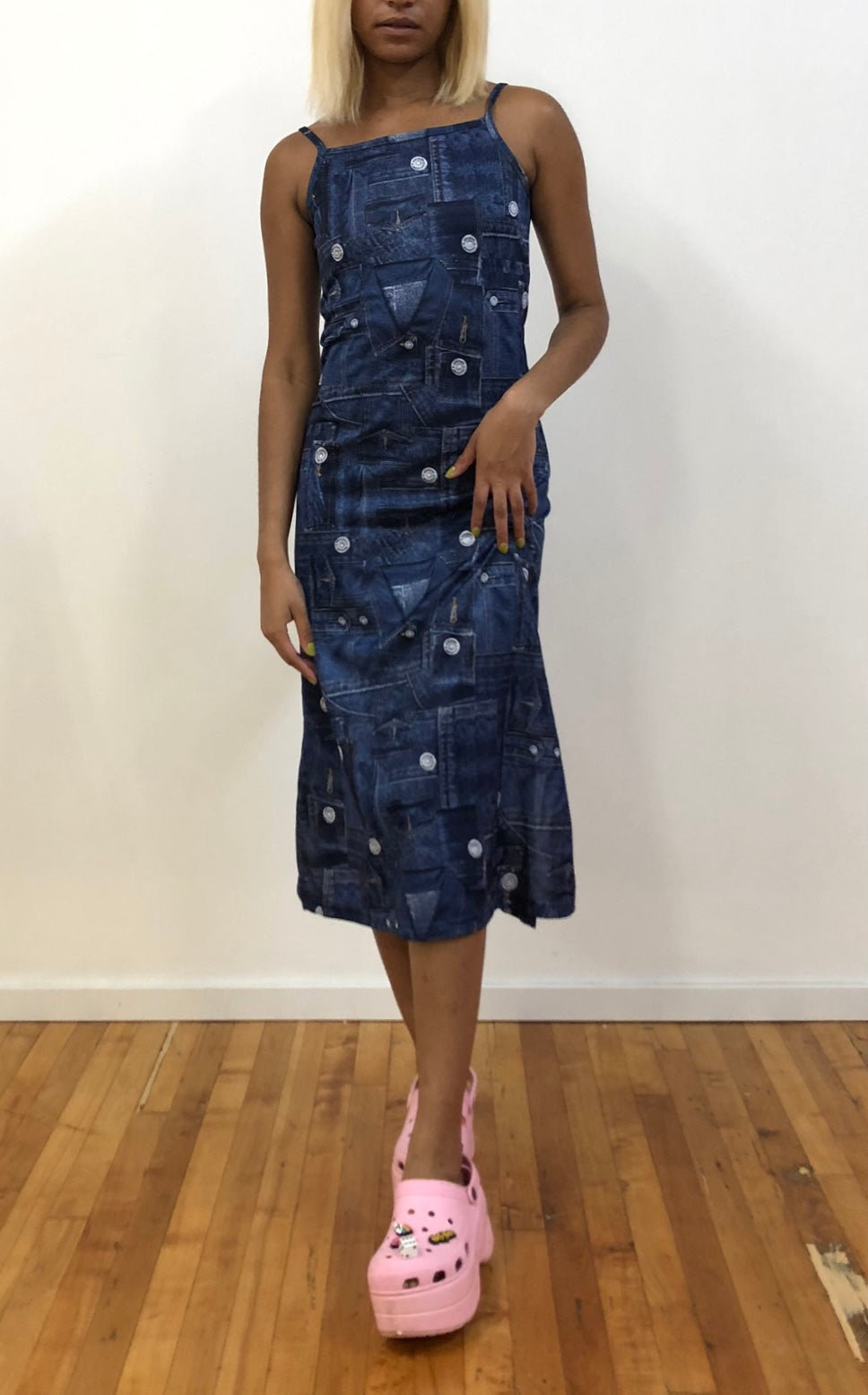 Denim Graphic Midi