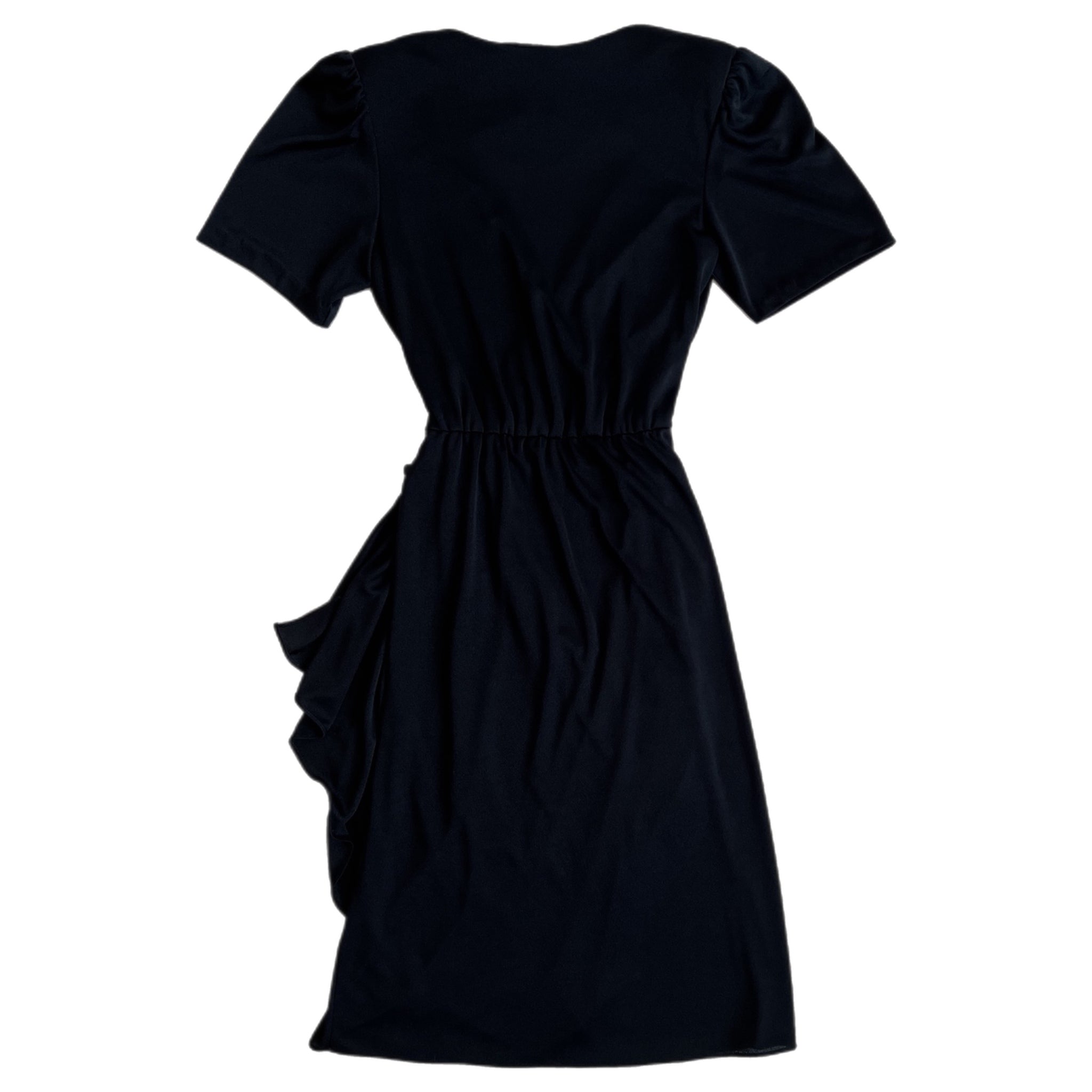 the 90s dress code 90s black sheer wrap dress – Holy Thrift