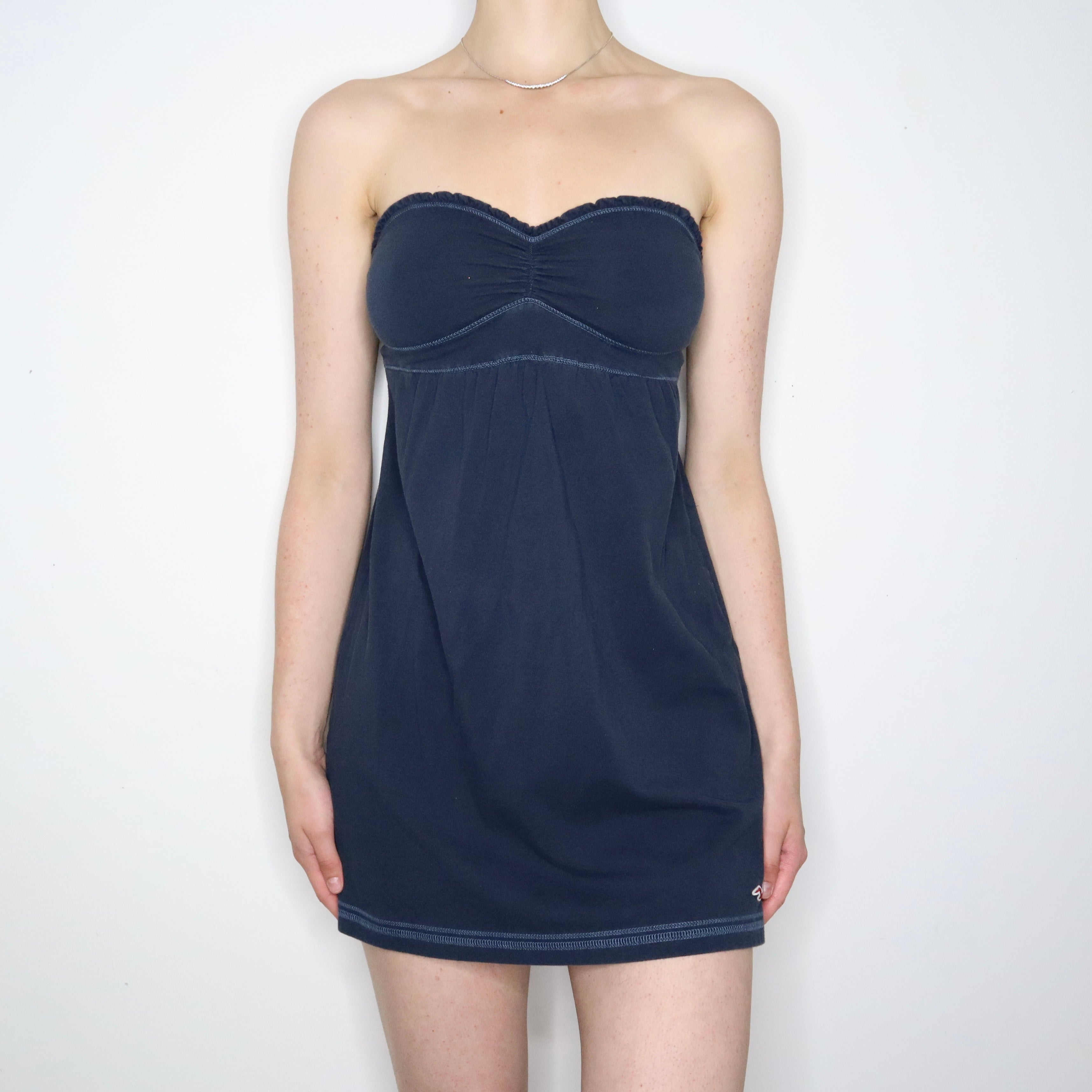 Navy Babydoll Mini Dress (Small)