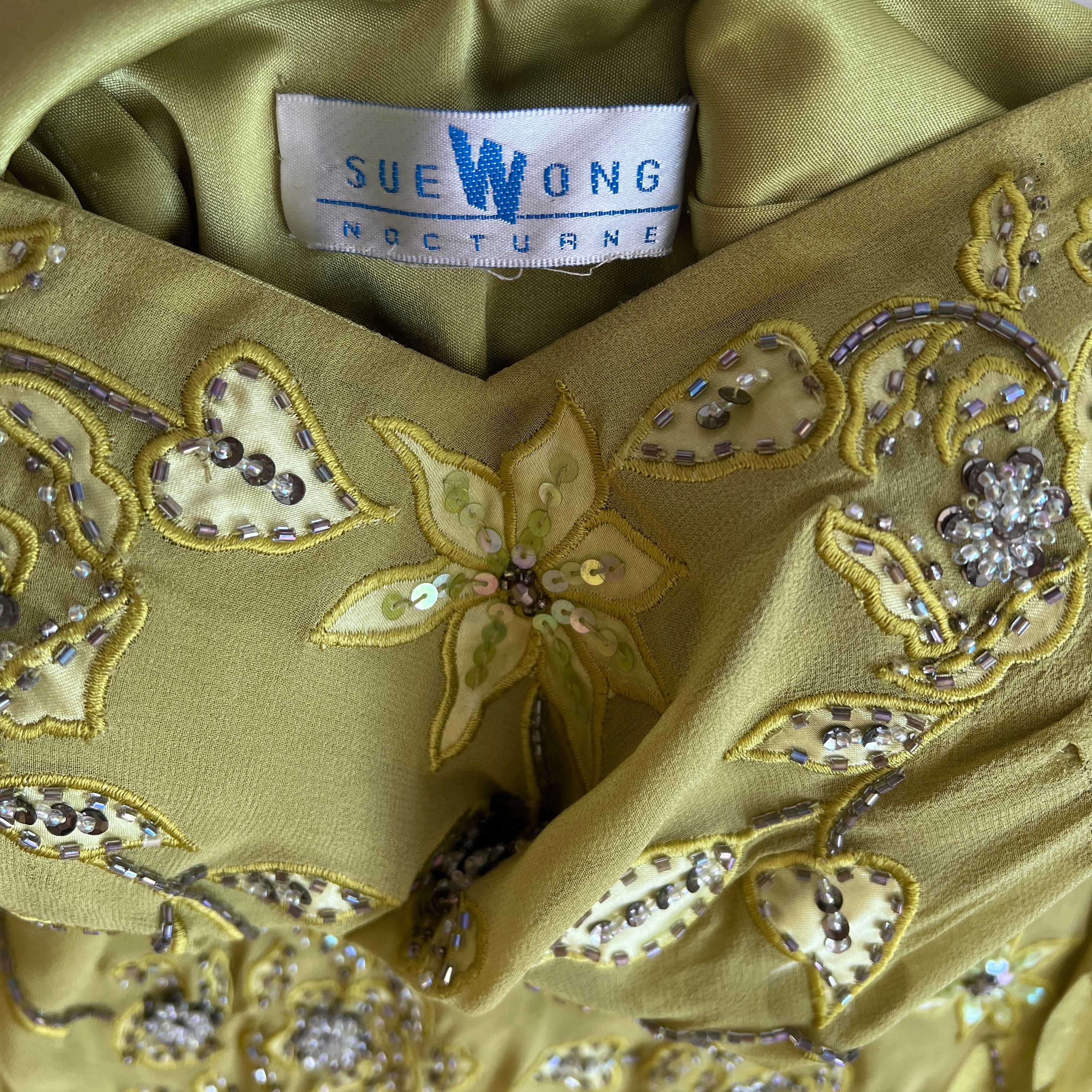 🧚 green silk dress