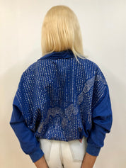 Blue Icicle Collar Top