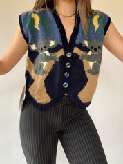 Vintage Koala Sweater Vest