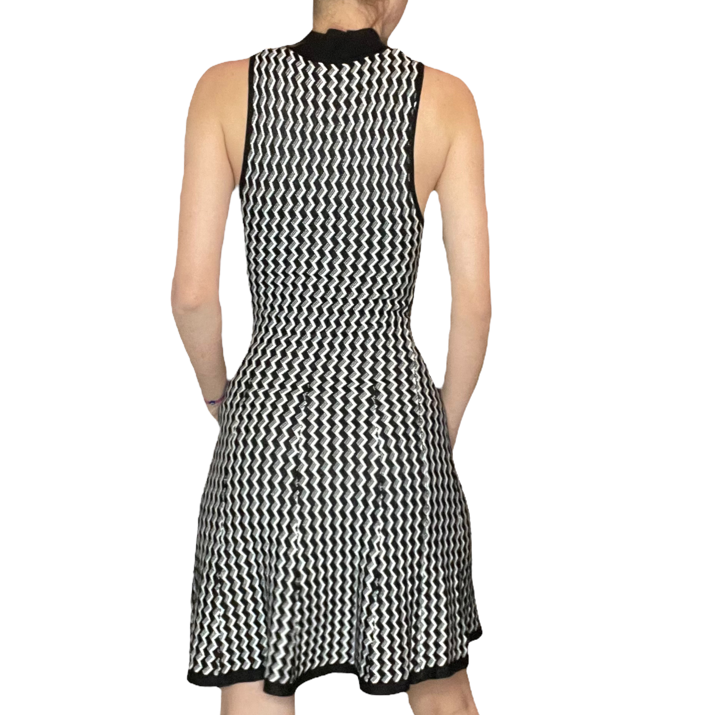 zigzag knit dress