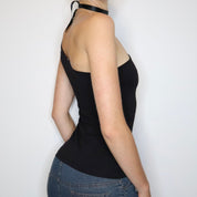 Bebe Diamanté Asymmetrical Top (S-M) 