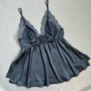 VS stormy blue satin cami